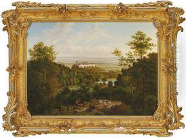 A View Of Schloss Ballenstedt Oil Painting by Raphael Carl Reinhard