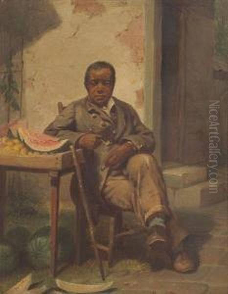 Hard Times Oil Painting by Benjamin Franklin Reinhart