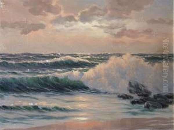 Breaking Wave Oil Painting by Lorenz Reinhart