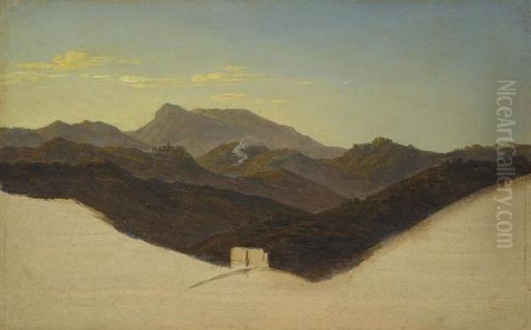 View Of San Vito With Monte Guadagnolo In The Distance Oil Painting by Heinrich Reinhold