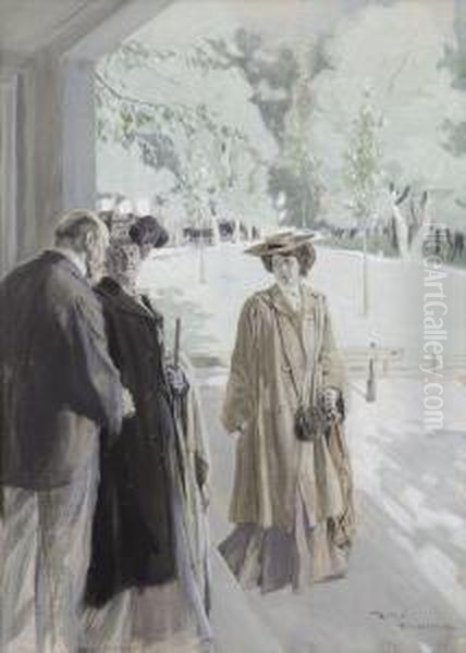 Abschied Oil Painting by Rene Reinicke