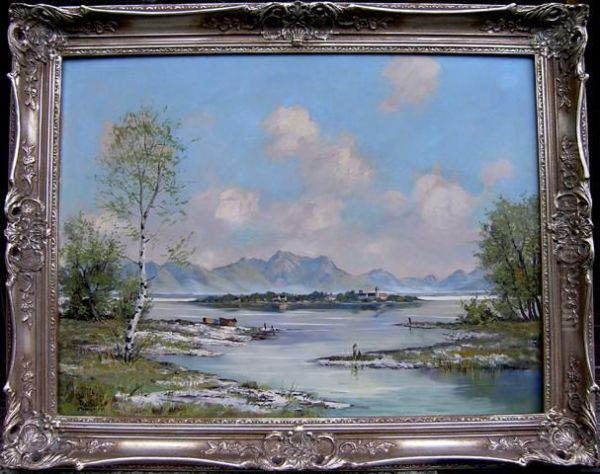 Chiemsee Oil Painting by Carl Reiser