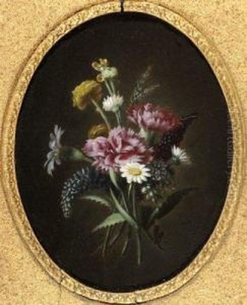 Fleurs D'ete Oil Painting by Pierre Etienne Remillieux