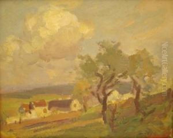 Vue De Village Oil Painting by Jean Remond