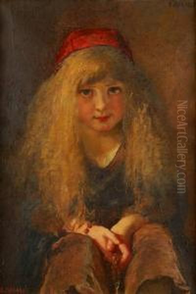 Portrait De Jeune Russe Oil Painting by Emile Renard