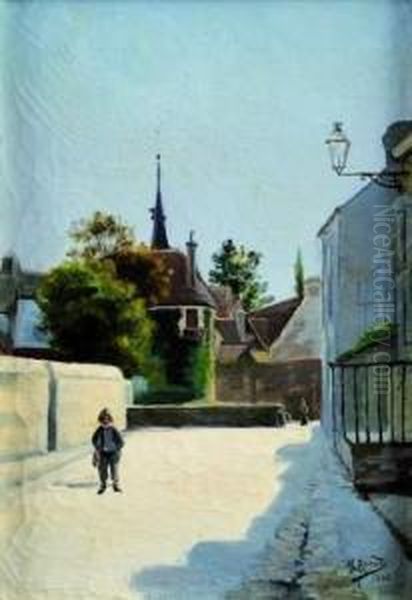 Le Petit Garcon Dans La Ruelle Oil Painting by Mary Renard