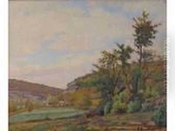 Paysage De Lorraine En Automne Oil Painting by Alfred Renaudin