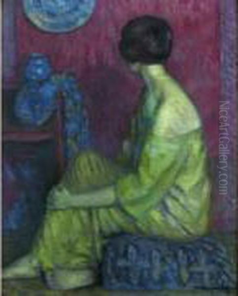 Femme Assise Oil Painting by Paul Renaudot