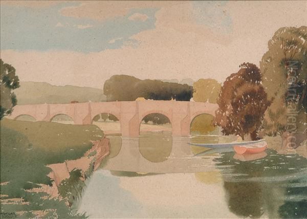 Teston Bridge Oil Painting by Morgan Rendle