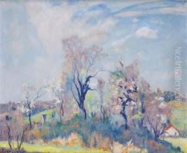 Arbres En Fleurs Oil Painting by Rene Camille Juste Rene-Just