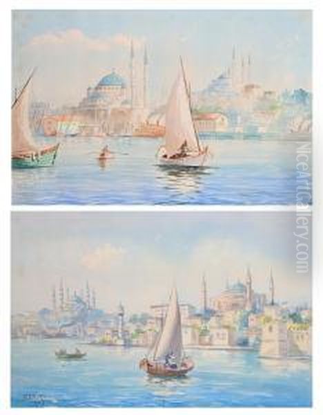 Istanbul Oil Painting by Serif Renkgorur