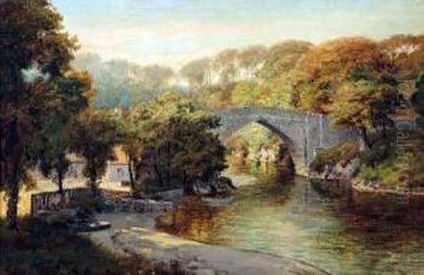 The Bridge Of Don Near Aberdeen Oil Painting by George Melvin Rennie