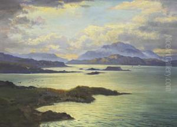 Evening, Sound Of Mull Oil Painting by George Melvin Rennie