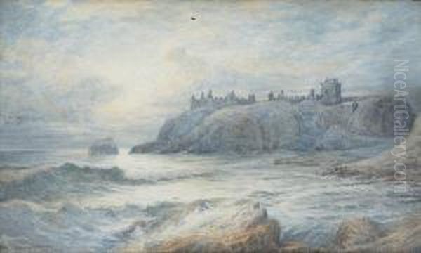 Dunottar Castle Oil Painting by George Melvin Rennie