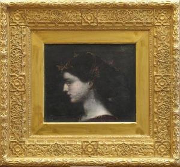 Jeune Femme Orientale De Profil Oil Painting by Jacques Renout