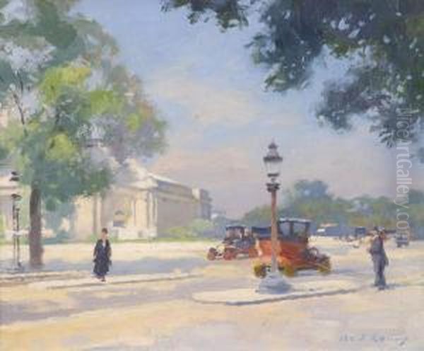 Le Grand Palais Oil Painting by Jules Ernest Renoux