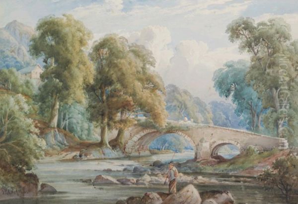 'bratby Bridge, Near Ambleside' Oil Painting by Joshua Renshaw