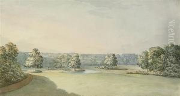 The Gardens At Buckingham Palace Oil Painting by Humphrey Repton