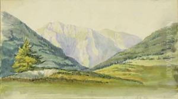 Zugeschrieben. Gebirgslandschaft Oil Painting by Ernst Resch