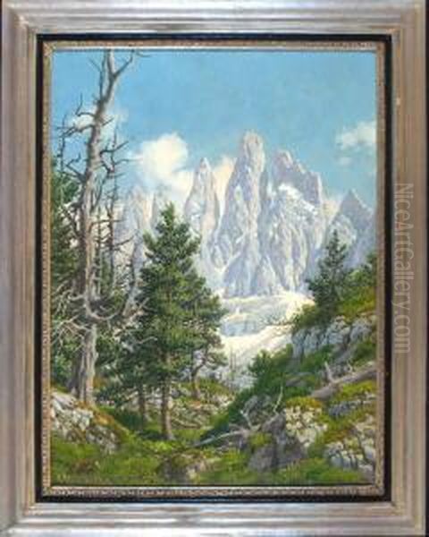 Onhe Titel Oil Painting by Rudolf Reschreiter