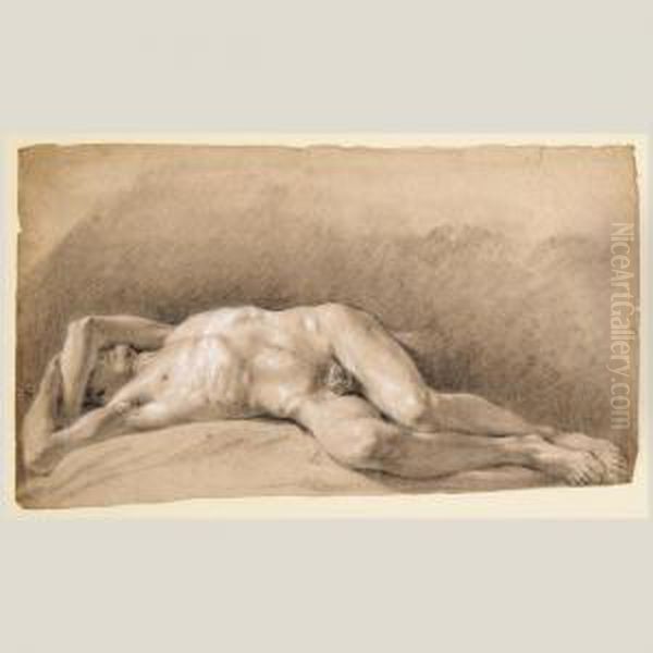 Desnudo Masculino Oil Painting by Jean Bernard Restout