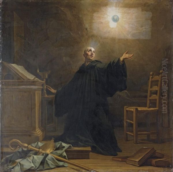 The Ecstasy Of Saint Benedict Oil Painting by Jean II Restout