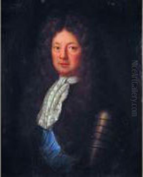 Portrait D'homme En Cuirasse Avec Une Lavalliere Oil Painting by Gabriel Revel