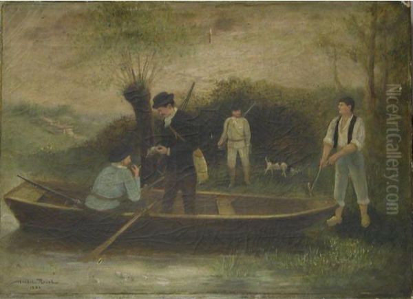 Barque De Chasseurs Oil Painting by Michel Revol