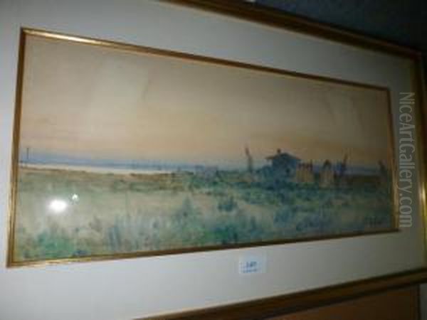 Paysage En Camargue Oil Painting by Alphonse Rey