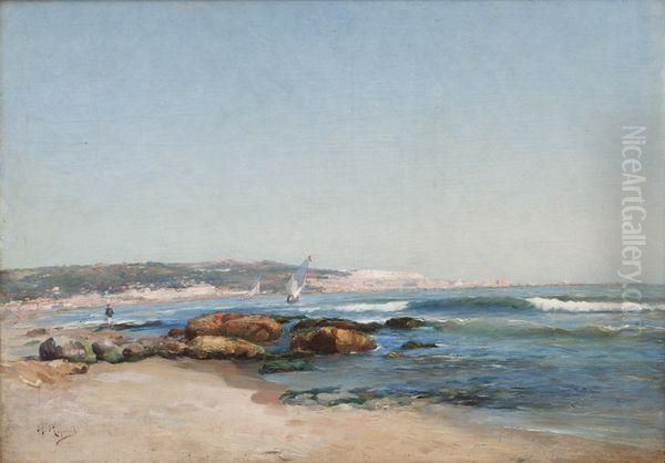 La Baie D'alger Oil Painting by Marius Reynaud