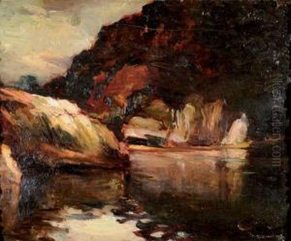 Paysage A L'etang Oil Painting by Pierre Reynaud