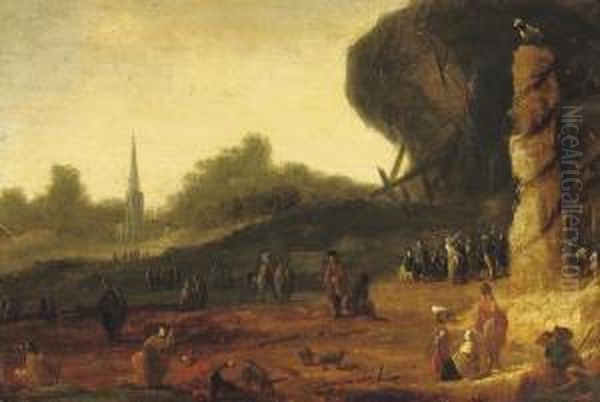 The Adoration Of The Golden Calf Oil Painting by Jansz Reynier