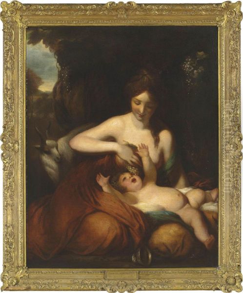 Ino And The Infant Bacchus Oil Painting by Sir Joshua Reynolds