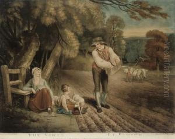 The Thrasher; And The Sower Oil Painting by Samuel William I Reynolds