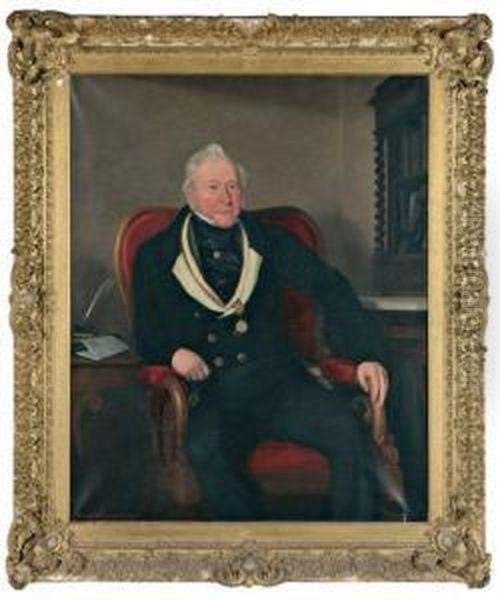 Portrait Presume De John Bridgman Assisdans Oil Painting by Samuel William I Reynolds