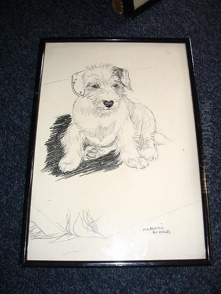 Terrier Pup Oil Painting by Warwick Reynolds