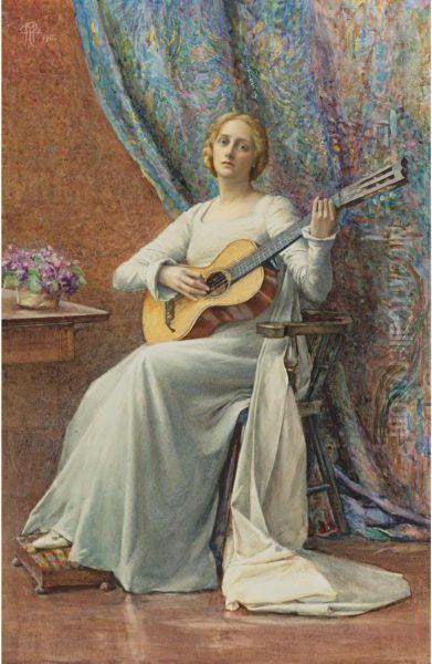 Melody Oil Painting by Henry Maynell Rheam