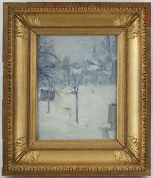 Paysage D'hiver Oil Painting by Louis Rheiner