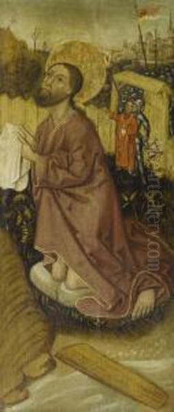 The Christ Prayingon The Mount Of Olives Oil Painting by Upper Rhine