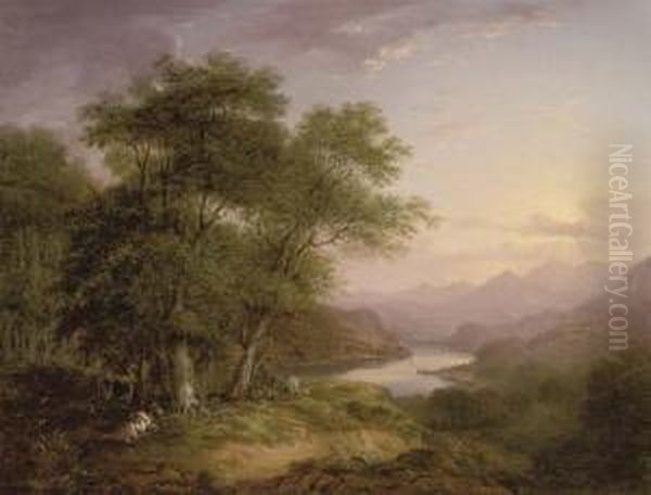 Early Evening Oil Painting by Joseph Rhodes