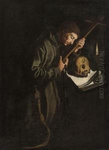 Saint Francis At Prayer Oil Painting by Francisco Ribalta