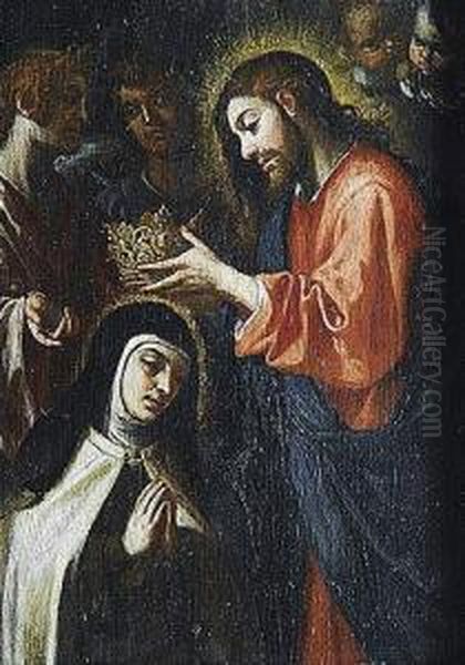 Coronacion De Santa Teresa De Jesus Oil Painting by Francisco Ribalta