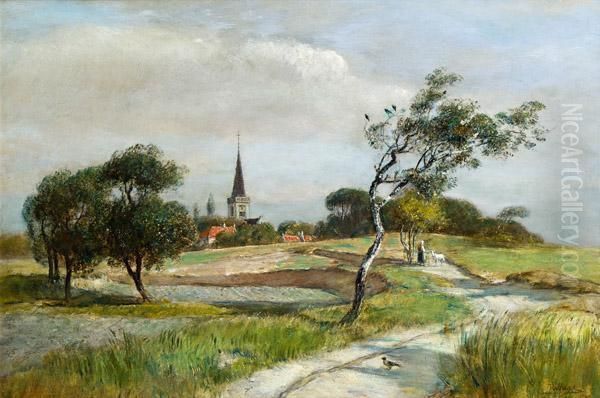 Franzosisches Dorf Oil Painting by Rudolf Ribarz