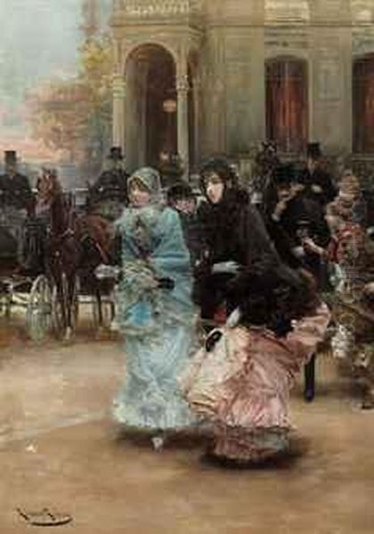 Going To The Ball Oil Painting by Roman Ribera Cirera