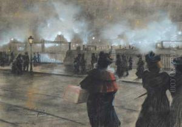 Escena De Boulevard Oil Painting by Pierra Ribera