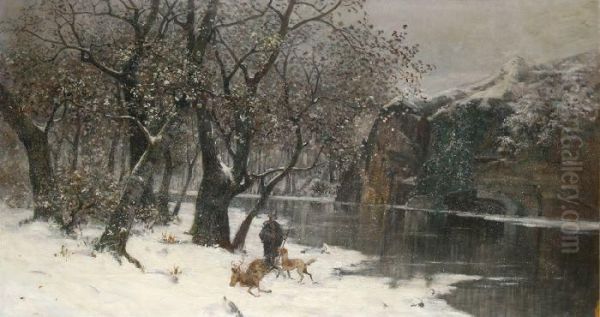 La Caccia D'inverno Oil Painting by Prospero Ricca