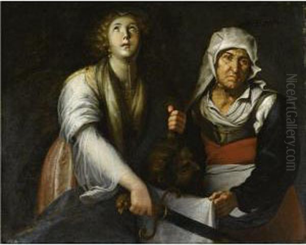 Giuditta E La Serva Oil Painting by Pietro della Vecchia