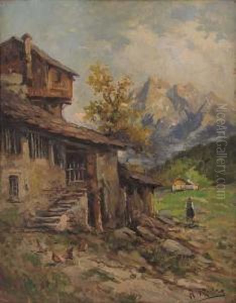 Paesaggio Montano Oil Painting by Alfredo Ricci