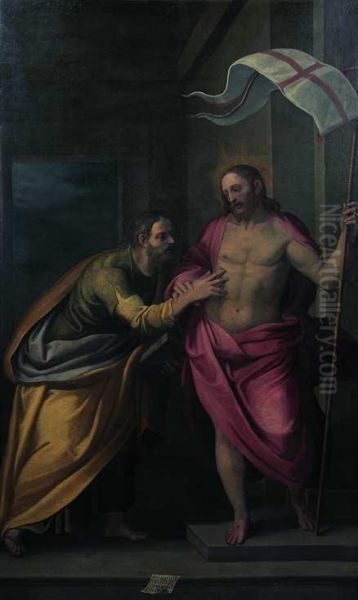 L'incredulita' Di San Tommaso Oil Painting by Giovanni Battista Ricci