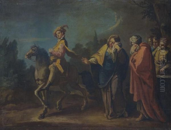 The Prodigal Son Leaves Home Oil Painting by Sebastiano Ricci